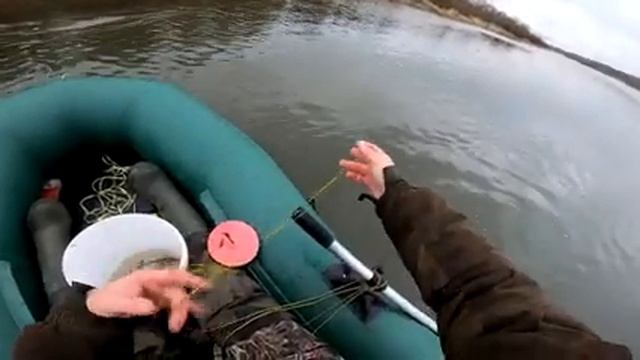 Ловим налима, река Ока, конец ноября. смотреть онлайн