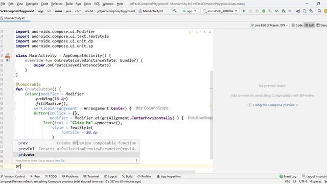 Create a Button & Show Toast using Jetpack Compose | Android Studio Tutorial for Beginners (Kotlin) смотреть онлайн