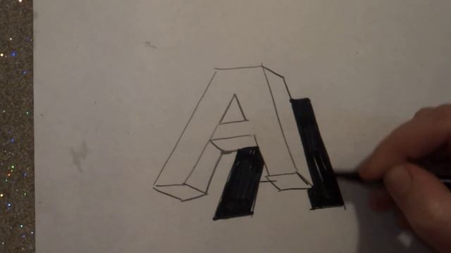 Как нарисовать летающую букву. КАК НАРИСОВАТЬ БУКВУ 3 Д смотреть онлайн