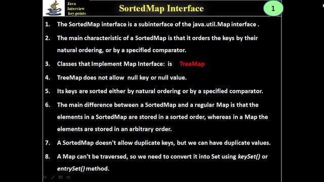 333. Java Collections - SortedMap Interface смотреть онлайн