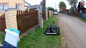 Гусеничный снегоуборщик Горыныч. Роторная косилка. Ходовые испытания