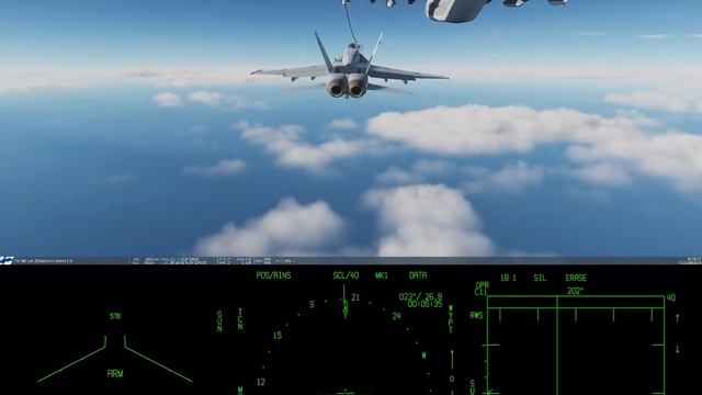 Refueling a F/A-18 C in DCS смотреть онлайн