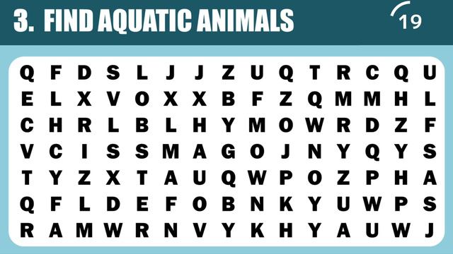 FIND HIDDEN WORDS 🐋🐡🐬 I PUZZLE NO 14 I WORD SEARCH I 18 th AUG смотреть онлайн