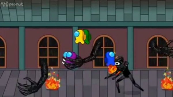 Among us vs DOORS animação