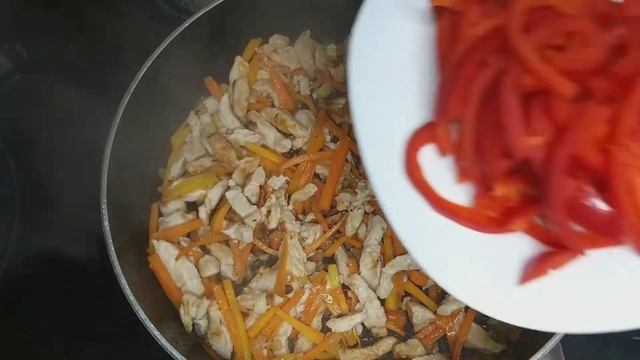 УДОН С КУРИЦЕЙ И ОВОЩАМИ С ГРЕЧНЕВОЙ ЛАПШОЙ#удон смотреть онлайн