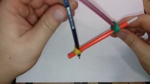 Циркуль из карандашей и резинок за две минуты. Как обойтись без циркуля. Лайфхак. Hamster Show.