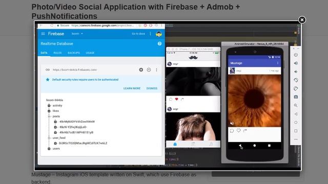 PhotoVideo Social Application with Firebase + Admob + PushNotifications смотреть онлайн