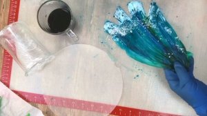 Волны из рисовой бумаги для декора торта