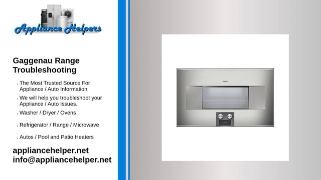 Gaggenau Range Complete Repair Guide - Error Codes, Troubleshooting, and Repairs смотреть онлайн