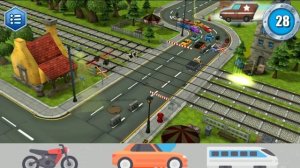 Railroad Crossing Train Simulator #4 - Traffic Jam-Easy mode-Railroad Level 9 -Android Gameplay