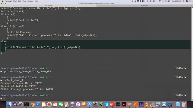 Lecture 3: The Process API (fork, wait, exec) смотреть онлайн