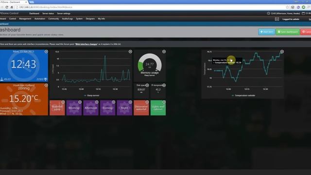 PiDome - Customizable dashboard смотреть онлайн