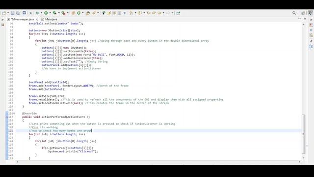 Make Minesweeper Game GUI using Java (Part-1) смотреть онлайн