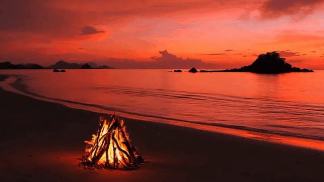 Звуки костра и морского прибоя для сна - Быстрый сон за 5 минут под звуки природы #16 смотреть онлайн