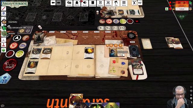 Canje Plays Arkham Horror LCG - The Scarlet Keys CoOp Ep. 1 - TTS смотреть онлайн
