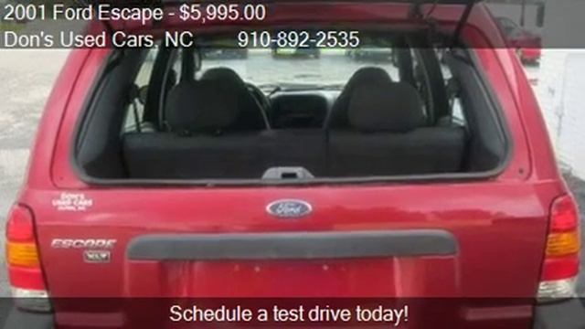 2001 Ford Escape XLT 4WD - for sale in Dunn, NC 28334 смотреть онлайн