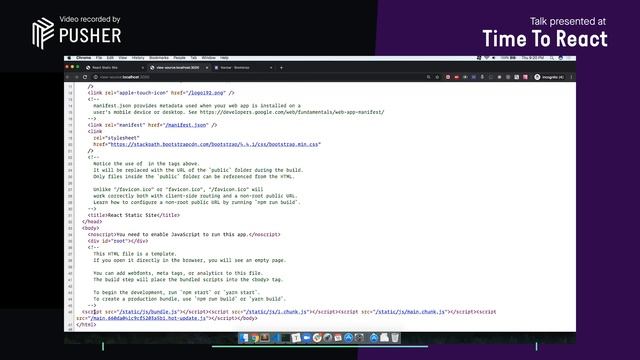 Generating Static Websites using React Static - Time to React - April 2020 смотреть онлайн