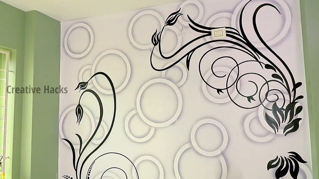 How to Make Roses 3d wall painting design for Beginners ? смотреть онлайн