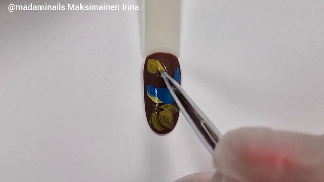 Easy Nailart, Gelpaint.?  Мазковая роспись, птицы. Жостово на ногтях #nailart #naildesign #easyart