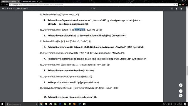 MongoDB(1 deo, sesti zadatak(c)) смотреть онлайн
