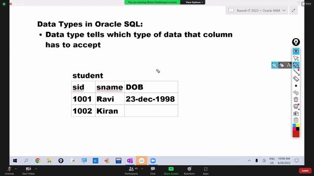 Oracle Lecture [03] (28 April 2022) On Oracle SQL Data Types|| Smart Java Developer|| смотреть онлайн
