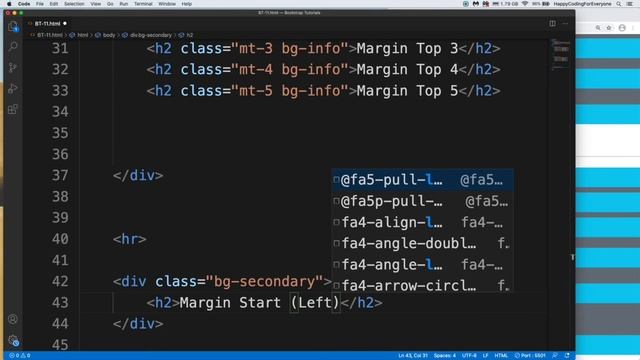 Bootstrap Tutorial 11 - Margin - Bootstrap tutorial for beginners смотреть онлайн