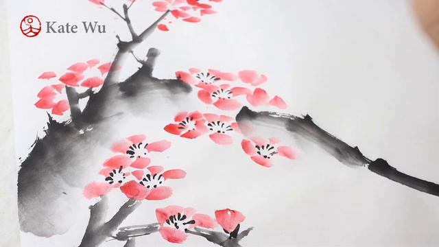 The 4 Gentlemen Series: 1) Plum Blossom | Freestyle Chinese painting смотреть онлайн