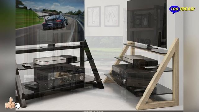 TV stand: 60 beautiful ideas from wood, metal and plastic! смотреть онлайн