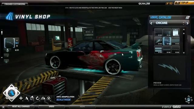 Need For Speed World - Nissan Skyline gtr v-spec (r34) vinyl tutorial смотреть онлайн