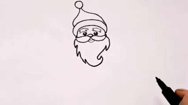 Как нарисовать ДЕДА МОРОЗ легко и просто, How ow to draw Santa Claus is easy and simple. смотреть онлайн