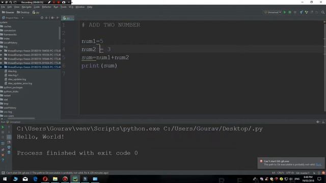 Program for Add two number || PYTHON смотреть онлайн
