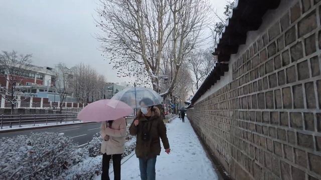 [4K] 함박눈 내리는 날 서울거리 산책 | 혜화역부터 창경궁까지의 설경 смотреть онлайн