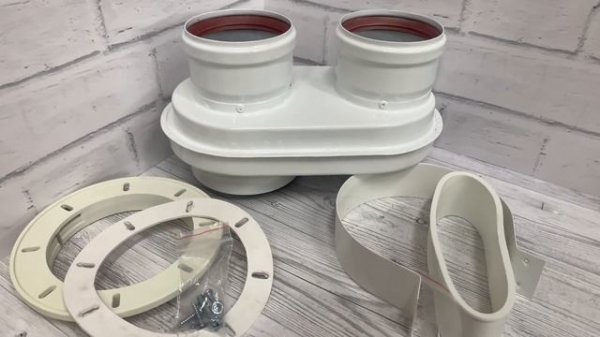 Разделитель дымохода (Адаптер моноблочный d 80/80 мм (Все котлы, кроме Immergas и Navien 75/100))