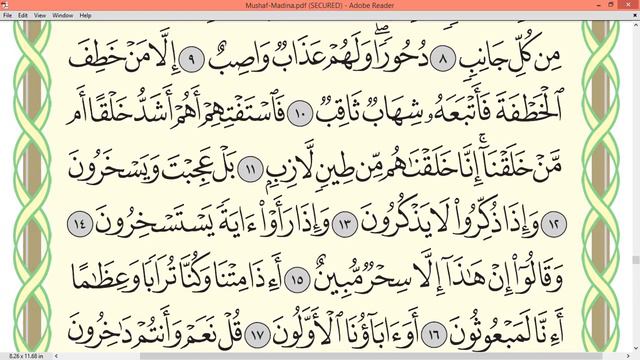 Practice reciting with correct tajweed - Page 446 (Surah As-Saffat) смотреть онлайн