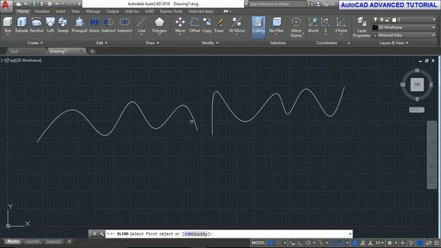 AutoCAD 2018 Tutorial for Beginners #97 HOW TO USE BLEND CURVE COMMAND IN AUTOCAD 2018 смотреть онлайн