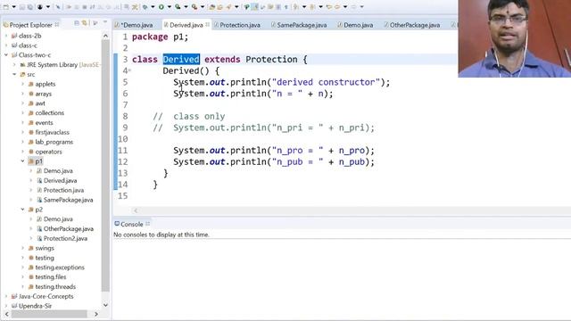 Access modifiers or specifiers examples in Java смотреть онлайн