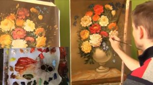 Пионы в стиле голландских мастеров. Часть 3