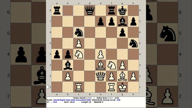 Teske, Henrik vs Zuferi, Enis | World Rapid Team Chess 2023, Dusseldorf Germany смотреть онлайн