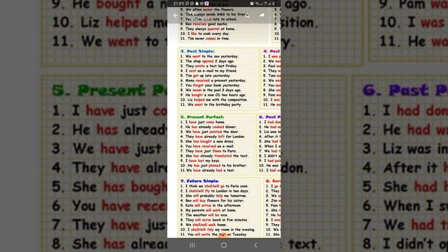 مراجعه the past simple tense with detailed examples смотреть онлайн