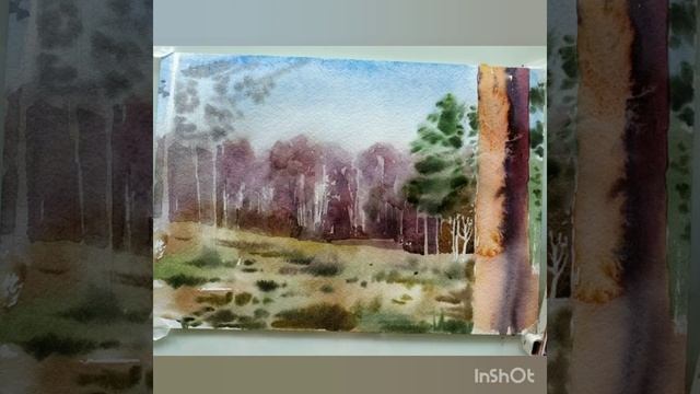Рисуем ноябрь. Акварель. смотреть онлайн