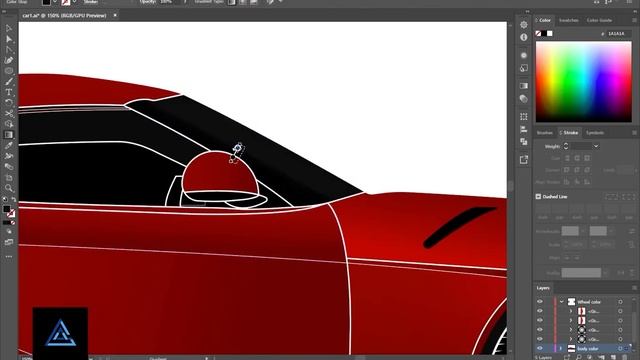 How to Draw Flat Vector Toyota GR Supra Car Illustration | Adobe Illustrator cc Tutorial смотреть онлайн