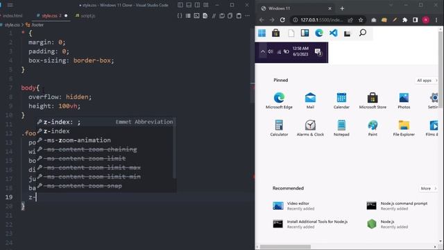 Windows 11 Using HTML, CSS & JavaScript | Windows 11 Clone design with JavaScript смотреть онлайн