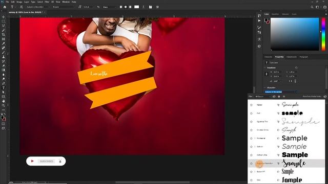 Valentine's Day Party Poster | Free Template | Photoshop Tutorial смотреть онлайн