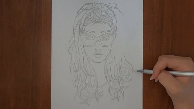 Как нарисовать девушку в очках / How to draw a girl / Pencil Sketch смотреть онлайн