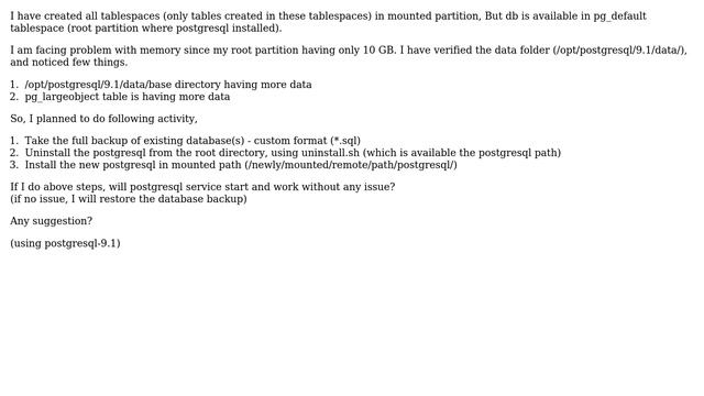 Databases: Will PostgreSQL server work if I install the service in mounted partition смотреть онлайн