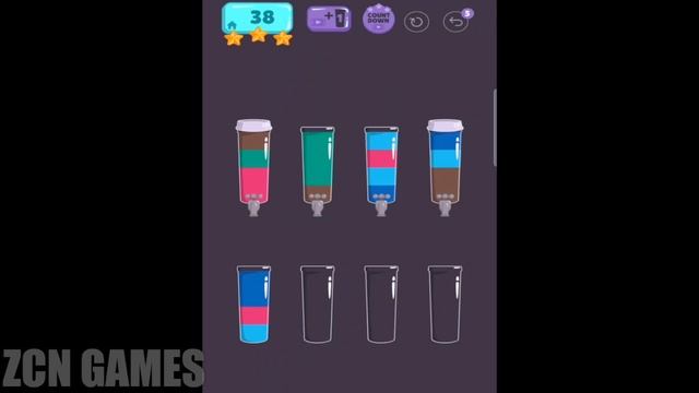 Cups - Water Sort Puzzle Level 36-40 Walkthrough (iOS - Android) смотреть онлайн