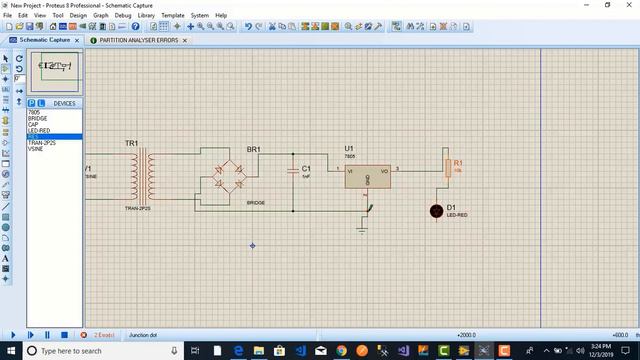 how to convert 220 AC volts into 5 volts DC using Proteus смотреть онлайн