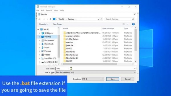 How to Create Batch File and Run on the Command Prompt
