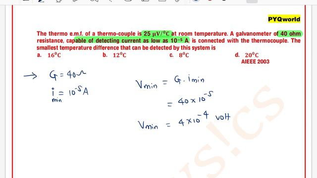 The thermo e.m.f. of a thermo-couple is 25 μV/^0 C at room temperature. A galvanometer of 40-ohm смотреть онлайн