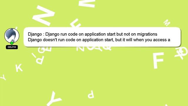 Django : Django run code on application start but not on migrations смотреть онлайн